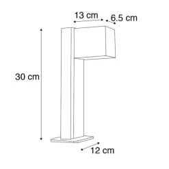 QAZQA Gartenbeleuchtung|Smarte Außenbeleuchtung*Smarte stehende Außenleuchte Anthrazit 30 cm IP44 inkl. Wifi GU10 - Baleno