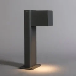 QAZQA Gartenbeleuchtung|Smarte Außenbeleuchtung*Smarte stehende Außenleuchte Anthrazit 30 cm IP44 inkl. Wifi GU10 - Baleno