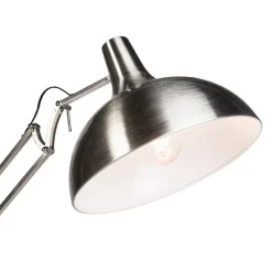 QAZQA Smarte Stehlampen|Stehlampen*Smarte Stehlampe Stahl inkl. Wifi A60 - Hobby