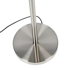 QAZQA Schlafzimmerlampen|Küchenlampen*Smarte Stehleuchte aus Stahl mit grauem Schirm inkl. WiFi A60 und E14 - Retro