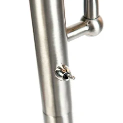 QAZQA Schlafzimmerlampen|Küchenlampen*Smarte Stehleuchte aus Stahl mit grauem Schirm inkl. WiFi A60 und E14 - Retro