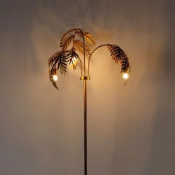 QAZQA Schlafzimmerlampen|Esszimmerlampen*Smarte Stehleuchte Gold 193 cm 3-flammig inkl. 3 Wifi P45 - Botanica