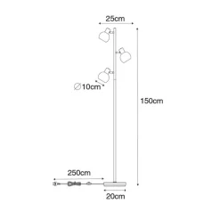 QAZQA Stehlampen|Wohnzimmerlampen*Smarte Stehleuchte Gold mit rosa Glas 3-Lichter inkl. 3 Wifi P45 - Vidro
