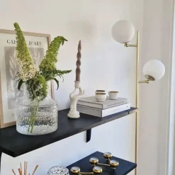 QAZQA Smarte Stehlampen|Stehlampen*Smarte Stehleuchte Gold mit Milchglas inkl. 2 WiFi P45 - Pallon