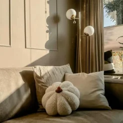 QAZQA Smarte Stehlampen|Stehlampen*Smarte Stehleuchte Gold mit Milchglas inkl. 2 WiFi P45 - Pallon