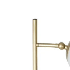 QAZQA Smarte Stehlampen|Stehlampen*Smarte Stehleuchte Gold mit Milchglas inkl. 2 WiFi P45 - Pallon