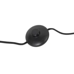 QAZQA Smarte Stehlampen|Stehlampen*Smarte Stehleuchte schwarz inkl. WiFi A60 Rauchglas - Bliss