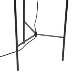 QAZQA Smarte Stehlampen|Stehlampen*Smarte Stehleuchte schwarz inkl. WiFi A60 Rauchglas - Bliss