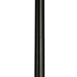 QAZQA Schlafzimmerlampen|Küchenlampen*Smarte Stehleuchte schwarz mit Rauchglas inkl. 3 WiFi P45 - Vidro