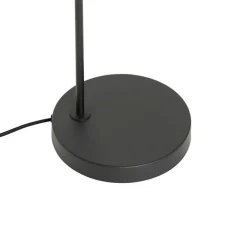 QAZQA Smarte Stehlampen|Stehlampen*Smarte Stehleuchte schwarz mit Gold inkl. WiFi A60 - Lofty