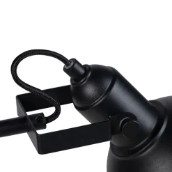 QAZQA Stehlampen|Wohnzimmerlampen*Smarte Stehleuchte Schwarz mit Gold 3-flammig inkl. 3 WiFi P45 - Tommy