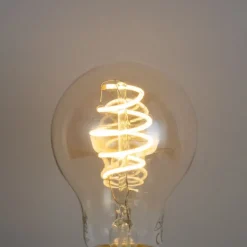 QAZQA Stehlampen|Wohnzimmerlampen*Smarte Stehleuchte Schwarz mit Gold Rund inkl. WiFi A60 - VT