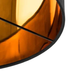 QAZQA Stehlampen|Wohnzimmerlampen*Smarte Stehleuchte Schwarz mit Gold Rund inkl. WiFi A60 - VT