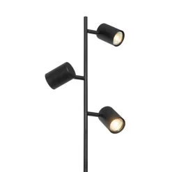 QAZQA Stehlampen|Wohnzimmerlampen*Smarte Stehleuchte Schwarz 3-flammig inkl. 3 Wifi GU10 50mm - Jeana