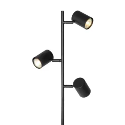 QAZQA Stehlampen|Wohnzimmerlampen*Smarte Stehleuchte Schwarz 3-flammig inkl. 3 Wifi GU10 50mm - Jeana