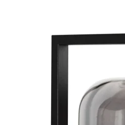 QAZQA Smarte Stehlampen|Stehlampen*Smarte Stehleuchte schwarz mit Rauchglas inkl. WiFi ST64 - Qara Down