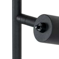 QAZQA Smarte Stehlampen|Stehlampen*Smarte Stehleuchte schwarz mit Gold inkl. 2 Wifi A60 - Stijn