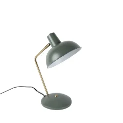 QAZQA Tischlampen|Wohnzimmerlampen*Smarte Tischleuchte Grün mit Bronze inkl. WiFi P45 - Milou