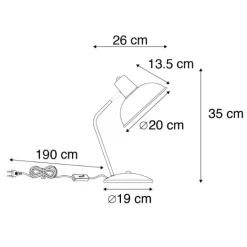 QAZQA Tischlampen|Wohnzimmerlampen*Smarte Tischleuchte Grün mit Bronze inkl. WiFi P45 - Milou