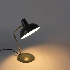 QAZQA Tischlampen|Wohnzimmerlampen*Smarte Tischleuchte Grün mit Bronze inkl. WiFi P45 - Milou