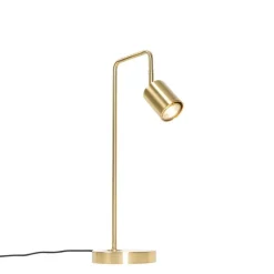 QAZQA Tischlampen|Wohnzimmerlampen*Smarte Tischleuchte Messing verstellbar inkl. Wifi GU10 - Jav