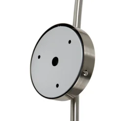 QAZQA Smarte Wandleuchten|Wandleuchten*Smarte Wandbogenleuchte aus Stahl mit weißem Schirm inkl. WLAN A60 - Bow