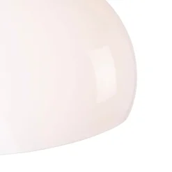 QAZQA Smarte Wandleuchten|Wandleuchten*Smarte Wandbogenleuchte aus Stahl mit weißem Schirm inkl. WLAN A60 - Bow