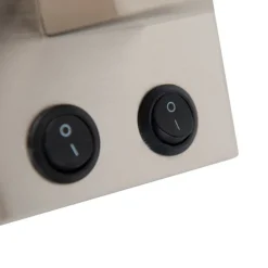 QAZQA Smarte Wandleuchten|Wandleuchten*Smarte Wandleuchte aus Stahl mit grauem Schirm inkl. WLAN A60 - Brescia