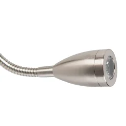 QAZQA Smarte Wandleuchten|Wandleuchten*Smarte Wandleuchte aus Stahl mit grauem Schirm inkl. WLAN A60 - Brescia