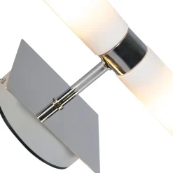 QAZQA Badezimmerlampen|Smarte Wandleuchten*Smarte Wandleuchte Chrom IP44 inkl. 2 WiFi G9 - Bad