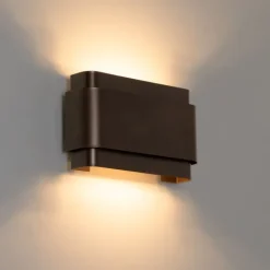 QAZQA Wandleuchten|Wohnzimmerlampen*Smarte Wandleuchte Dunkelbronze 2-flammig inkl. 2 Wifi G9 - Coen