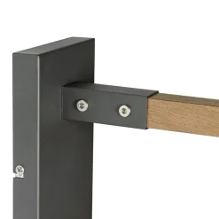 QAZQA Smarte Wandleuchten|Wandleuchten*Smarte Wandleuchte dunkelgrau mit Holz verstellbar inkl. WiFi A60 - Arthur