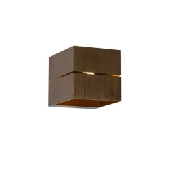 QAZQA Smarte Wandleuchten|Wandleuchten*Smarte Wandleuchte Dunkelbronze 9,7 cm inkl. Wifi G9 - Transfer Groove