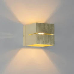 Kinder QAZQA Kinderzimmerlampen|Smarte Wandleuchten*Smarte Wandleuchte Gold 9,7 cm inkl. Wifi G9 - Transfer