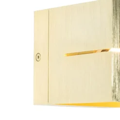 Kinder QAZQA Kinderzimmerlampen|Smarte Wandleuchten*Smarte Wandleuchte Gold 9,7 cm inkl. Wifi G9 - Transfer