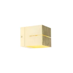 Kinder QAZQA Kinderzimmerlampen|Smarte Wandleuchten*Smarte Wandleuchte Gold 9,7 cm inkl. Wifi G9 - Transfer