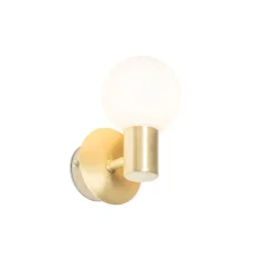 QAZQA Badezimmerlampen|Wandleuchten*Smarte Wandleuchte Gold IP44 inkl. WiFi G9 - Cederic Up