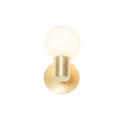 QAZQA Badezimmerlampen|Wandleuchten*Smarte Wandleuchte Gold IP44 inkl. WiFi G9 - Cederic Up