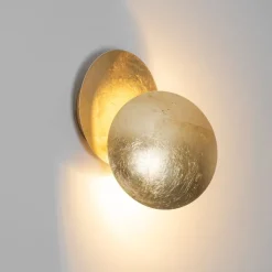 QAZQA Smarte Wandleuchten|Wandleuchten*Smarte Wandleuchte Gold inkl. Wifi G9 - Sunrise