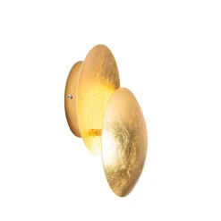 QAZQA Smarte Wandleuchten|Wandleuchten*Smarte Wandleuchte Gold inkl. Wifi G9 - Sunrise