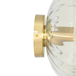 QAZQA Wandleuchten|Wohnzimmerlampen*Smarte Wandleuchte Gold mit Glas inkl. WiFi P45 - Ayesha