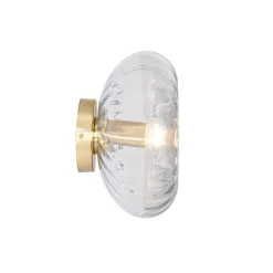 QAZQA Wandleuchten|Wohnzimmerlampen*Smarte Wandleuchte Gold mit Glas inkl. WiFi P45 - Ayesha