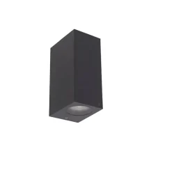 QAZQA Gartenbeleuchtung|Smarte Außenbeleuchtung*Smarte Wandleuchte grau aus Kunststoff Inkl. 2 WLAN GU10 - Baleno