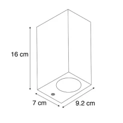 QAZQA Gartenbeleuchtung|Smarte Außenbeleuchtung*Smarte Wandleuchte grau aus Kunststoff Inkl. 2 WLAN GU10 - Baleno