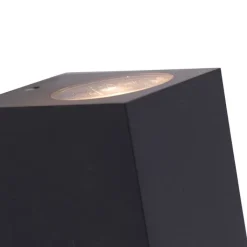 QAZQA Gartenbeleuchtung|Smarte Außenbeleuchtung*Smarte Wandleuchte grau aus Kunststoff Inkl. 2 WLAN GU10 - Baleno