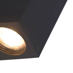 QAZQA Gartenbeleuchtung|Smarte Außenbeleuchtung*Smarte Wandleuchte grau aus Kunststoff Inkl. 2 WLAN GU10 - Baleno