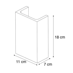 QAZQA Wandleuchten|Wohnzimmerlampen*Smarte Wandleuchte Grau Beton mit Lichteffekt inkl. Wifi G9 - Meaux