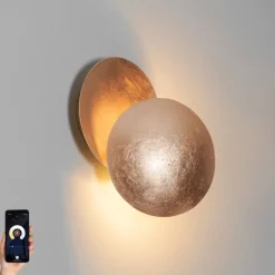 QAZQA Smarte Wandleuchten|Wandleuchten*Smarte Wandleuchte Kupfer inkl. Wifi G9 - Sunrise