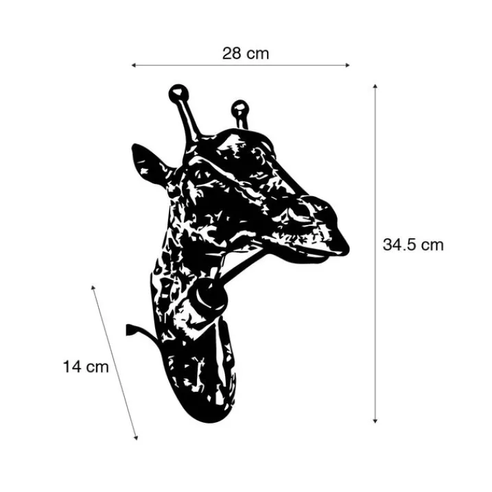 QAZQA Wandleuchten|Wohnzimmerlampen*Smarte Wandleuchte Messing inkl. Wifi G95 - Tier Giraffe