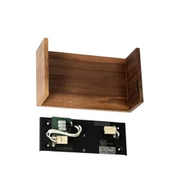 QAZQA Smarte Wandleuchten|Wandleuchten*Smarte Wandleuchte Nussbaumholz 24 cm inkl. Wifi G9 - Otan